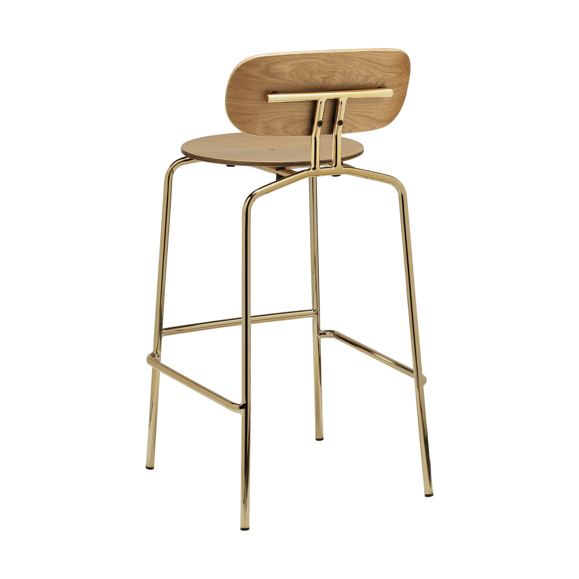 Curious σκαμπό μπαρ 75 εκ., Oak-brass Umage