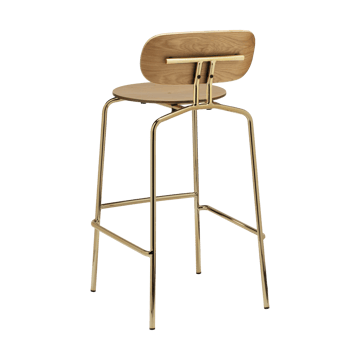 Curious σκαμπό μπαρ 75 εκ. - Oak-brass - Umage