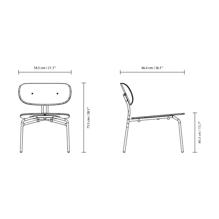 Curious πολυθρόνα lounge, Oak-brass Umage