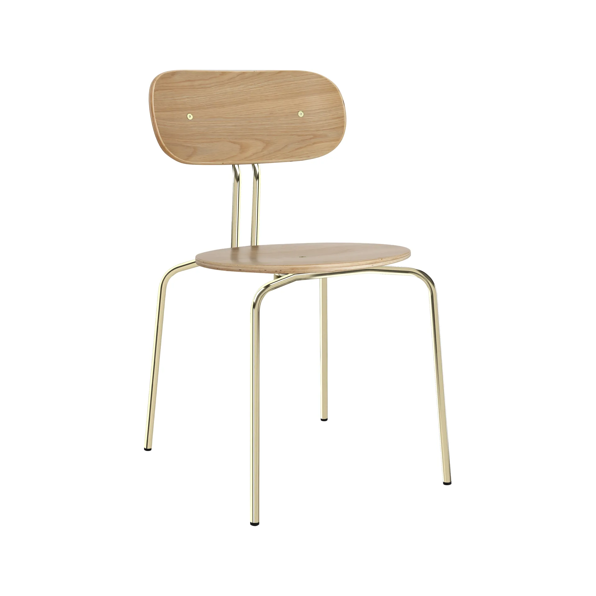 Καρέκλα Curious, Oak-brass legs Umage