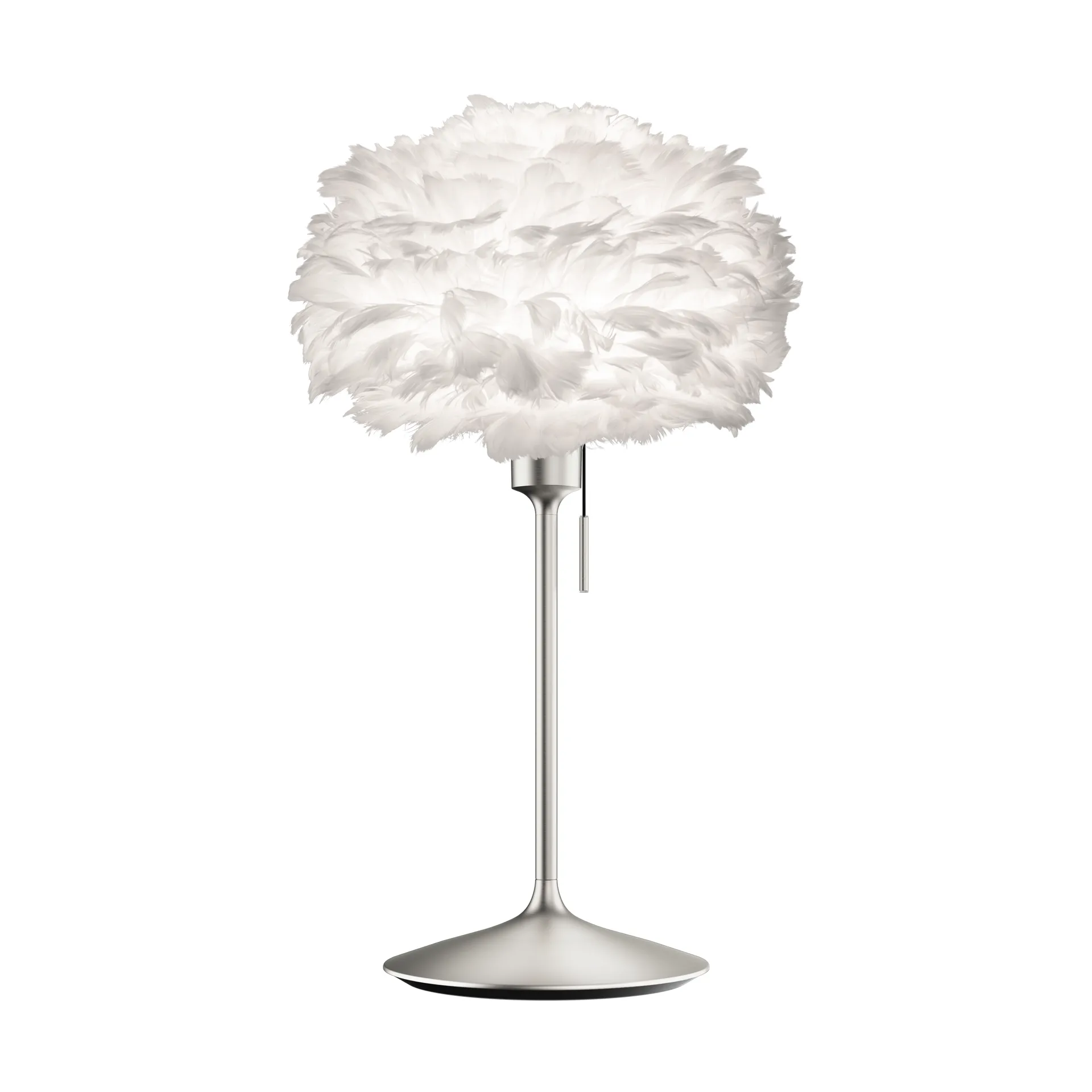 Eos επιτραπέζιο φωτιστικό mini, Λευκό-Βουρτσισμένο ατσάλι Umage