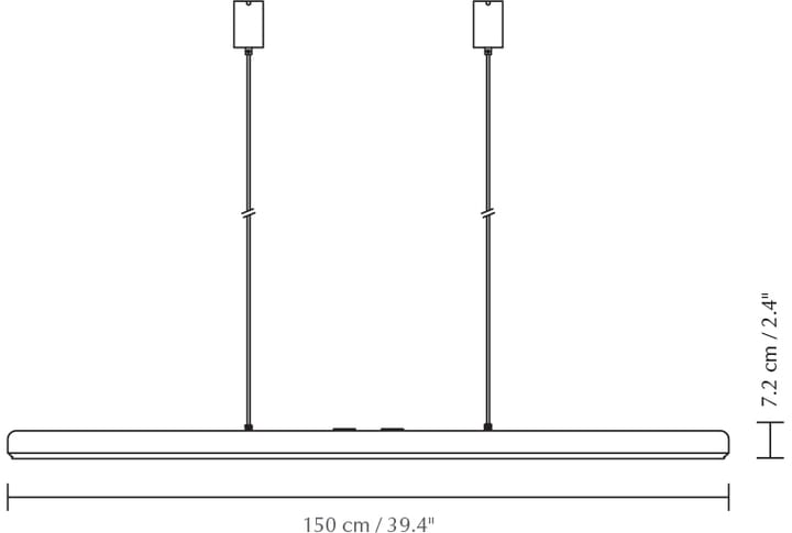 Hazel Branch 1,5m κρεμαστό φωτιστικό, Black-brass Umage
