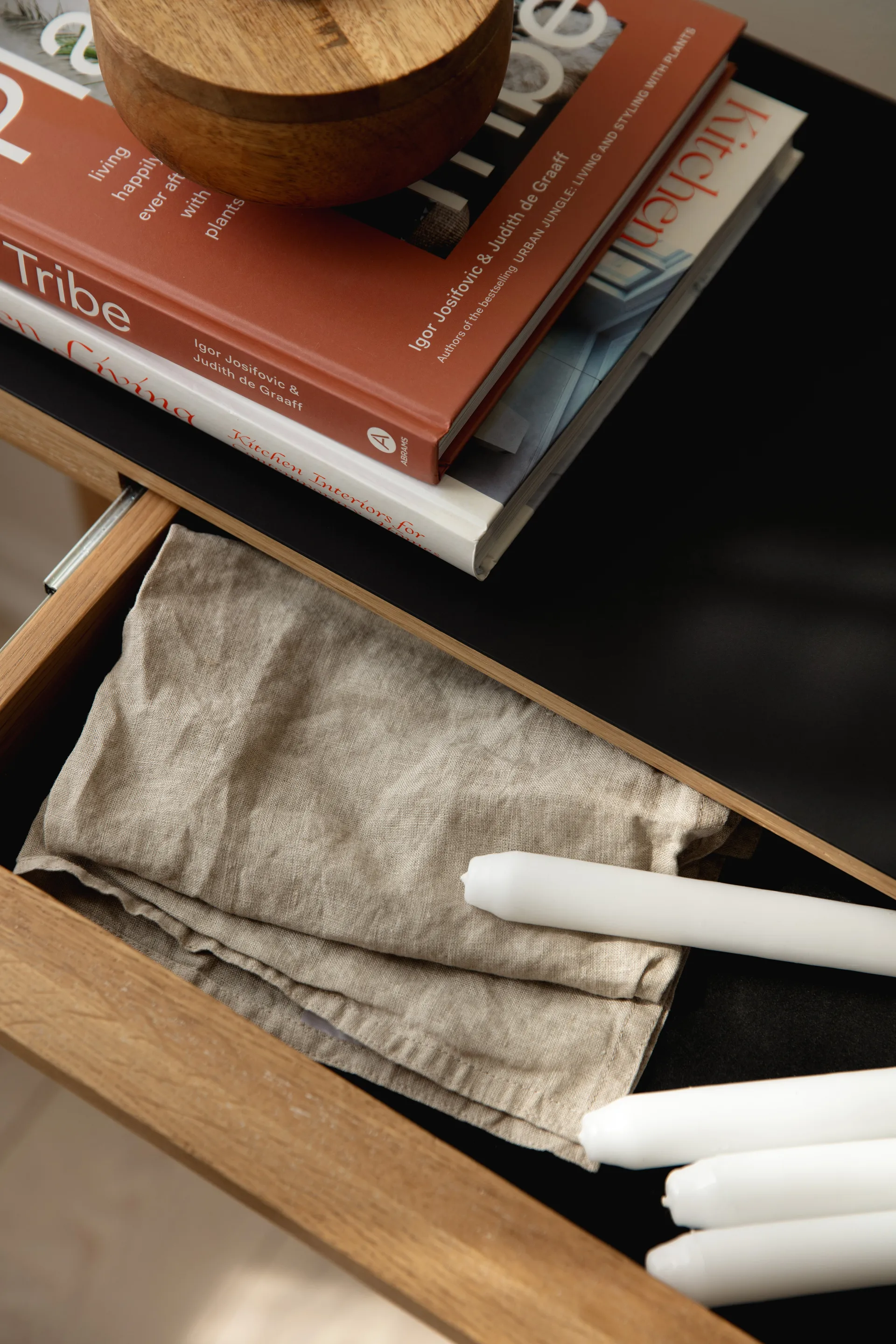 Heart'n'Soul κονσόλα 120 cm, Oak-obsidian black Umage