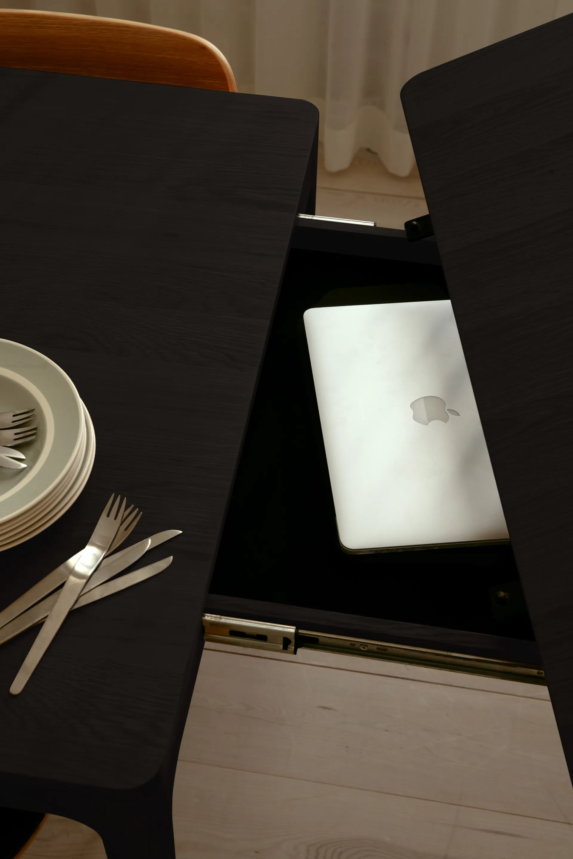 Heart'n'Soul τραπεζαρία 90x120 εκ., Black oak Umage