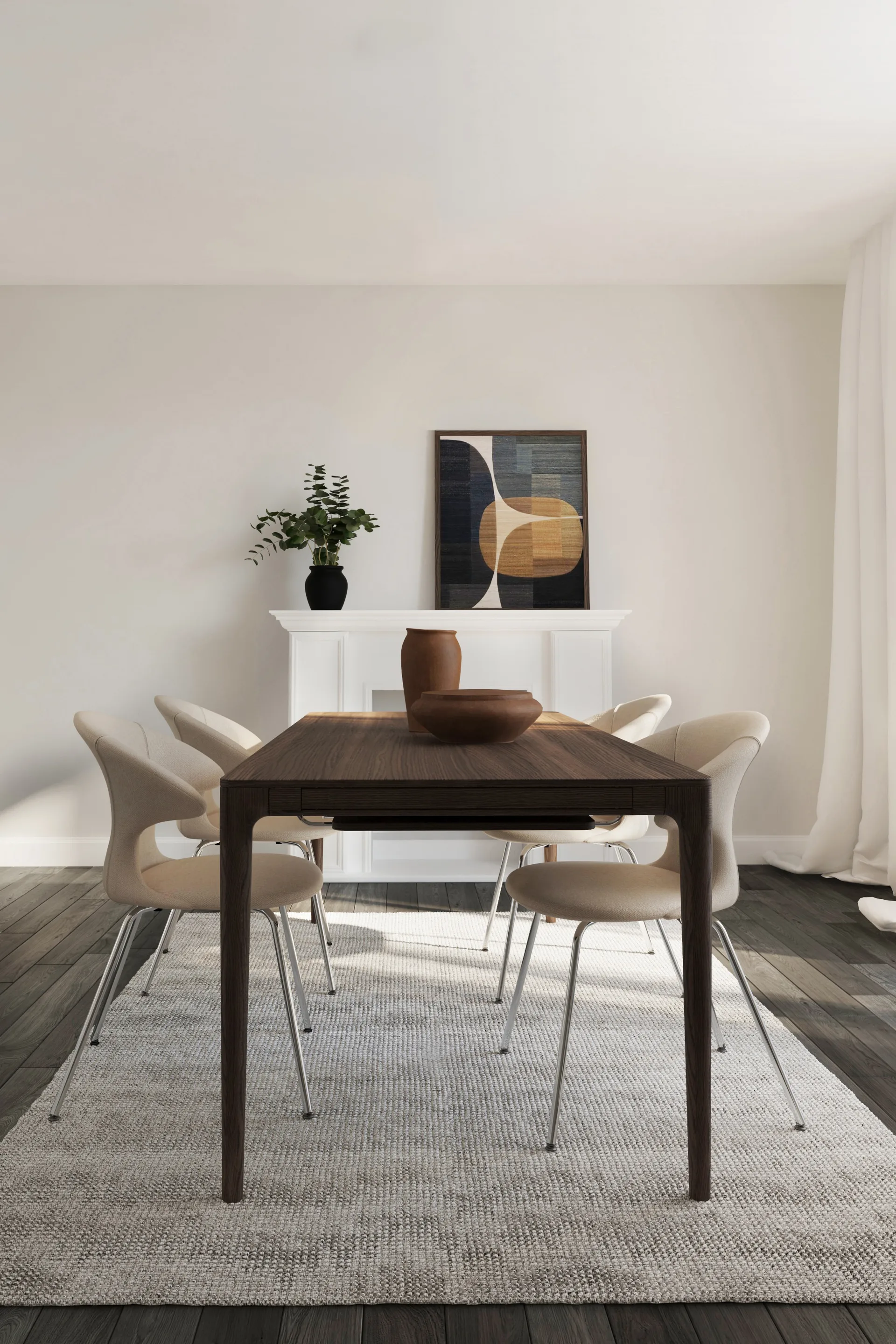 Heart'n'Soul τραπεζαρία 90x200 εκ., Dark oak Umage