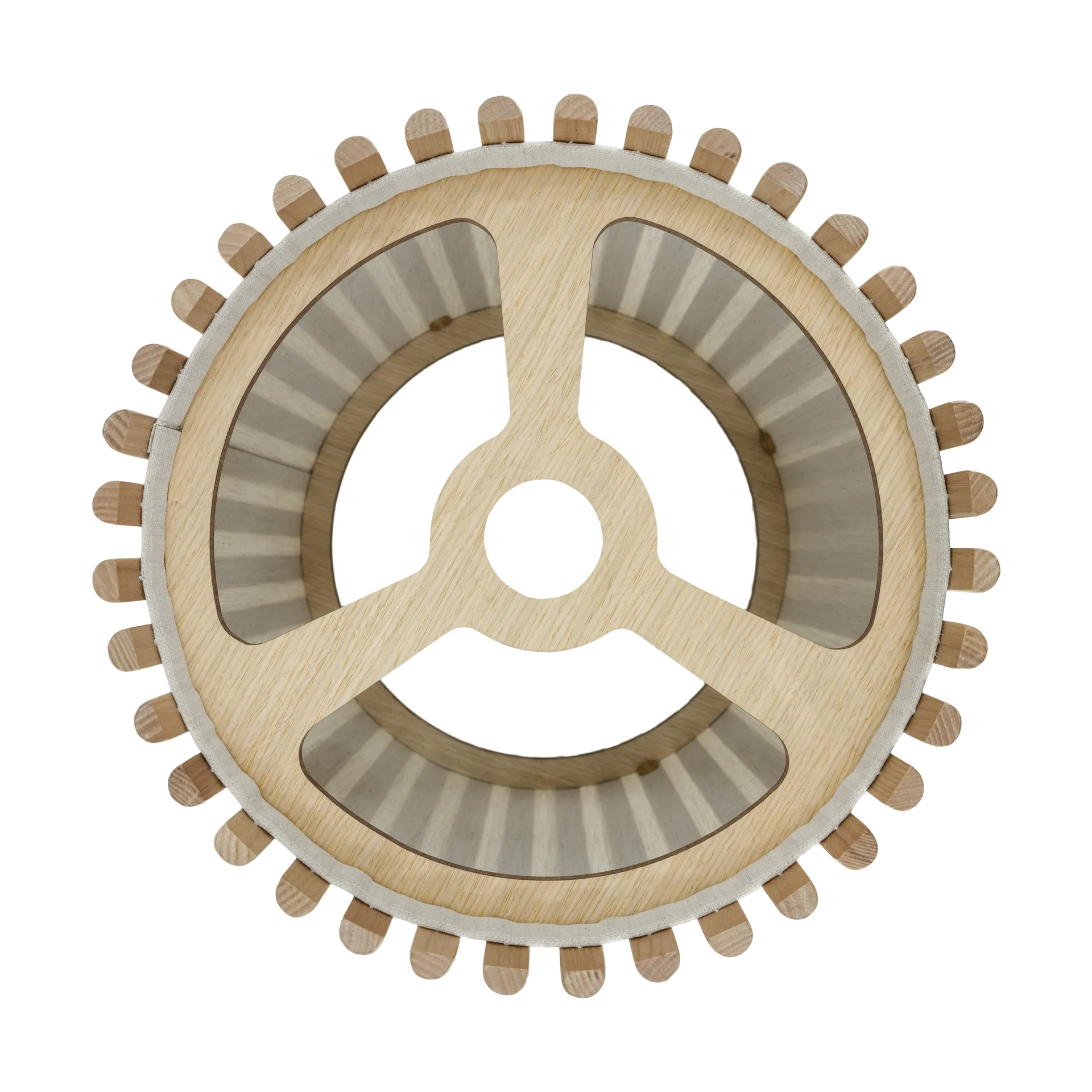 Komorebi φωτιστικό κρεμαστό large, Circle oak-μαύρο Umage