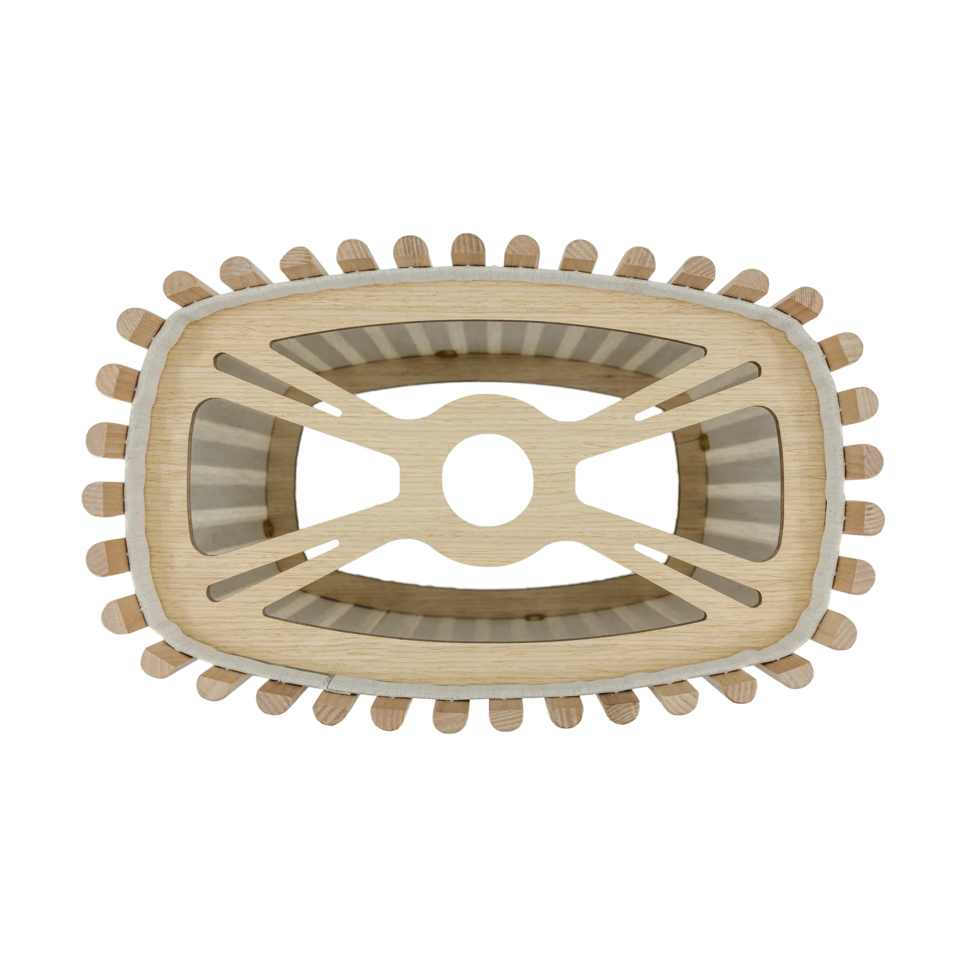 Komorebi φωτιστικό κρεμαστό large, Rectangular oak-μαύρο Umage