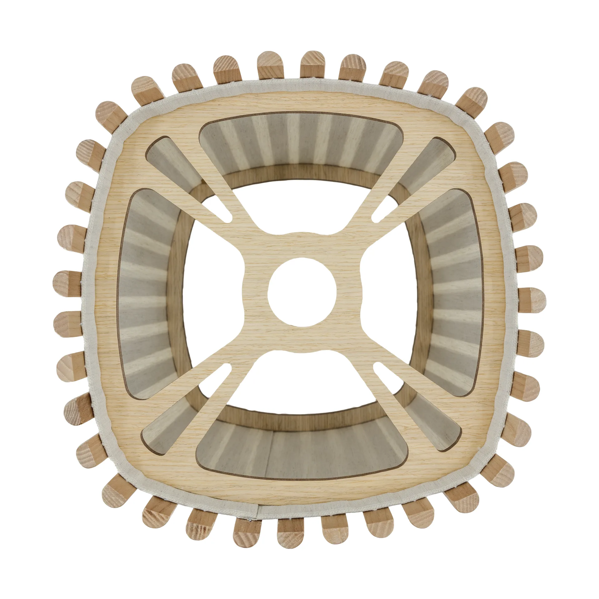Komorebi φωτιστικό κρεμαστό large, Square oak-μαύρο Umage