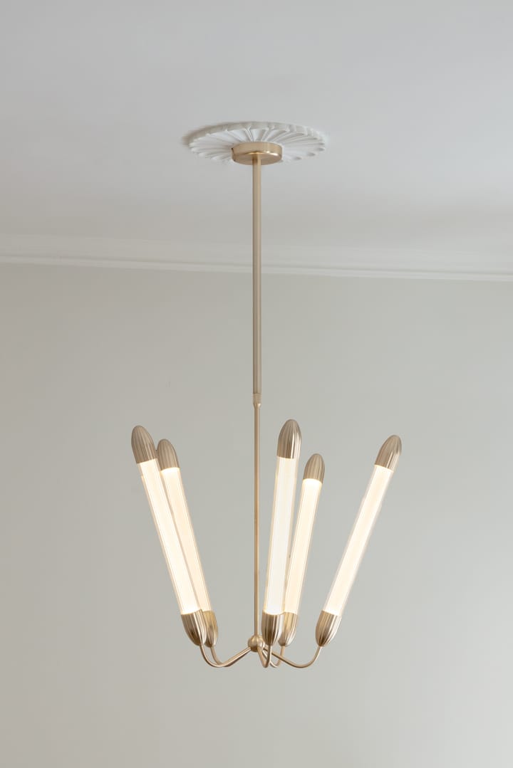 Lemon Squeeze Penta long φωτιστικό οροφής , Plated brass Umage