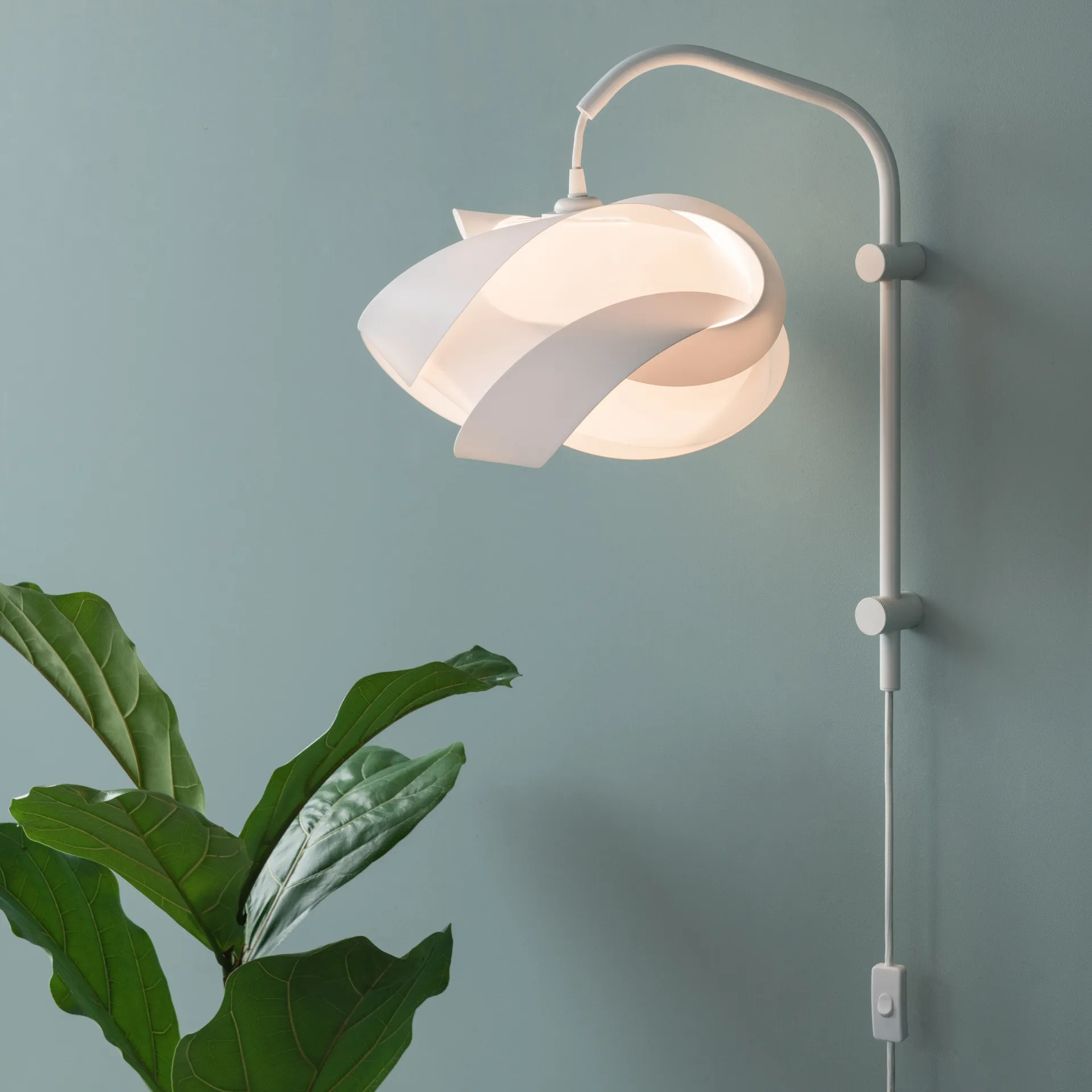 Ribbon αμπαζούρ λευκό, Ø 33 cm Umage