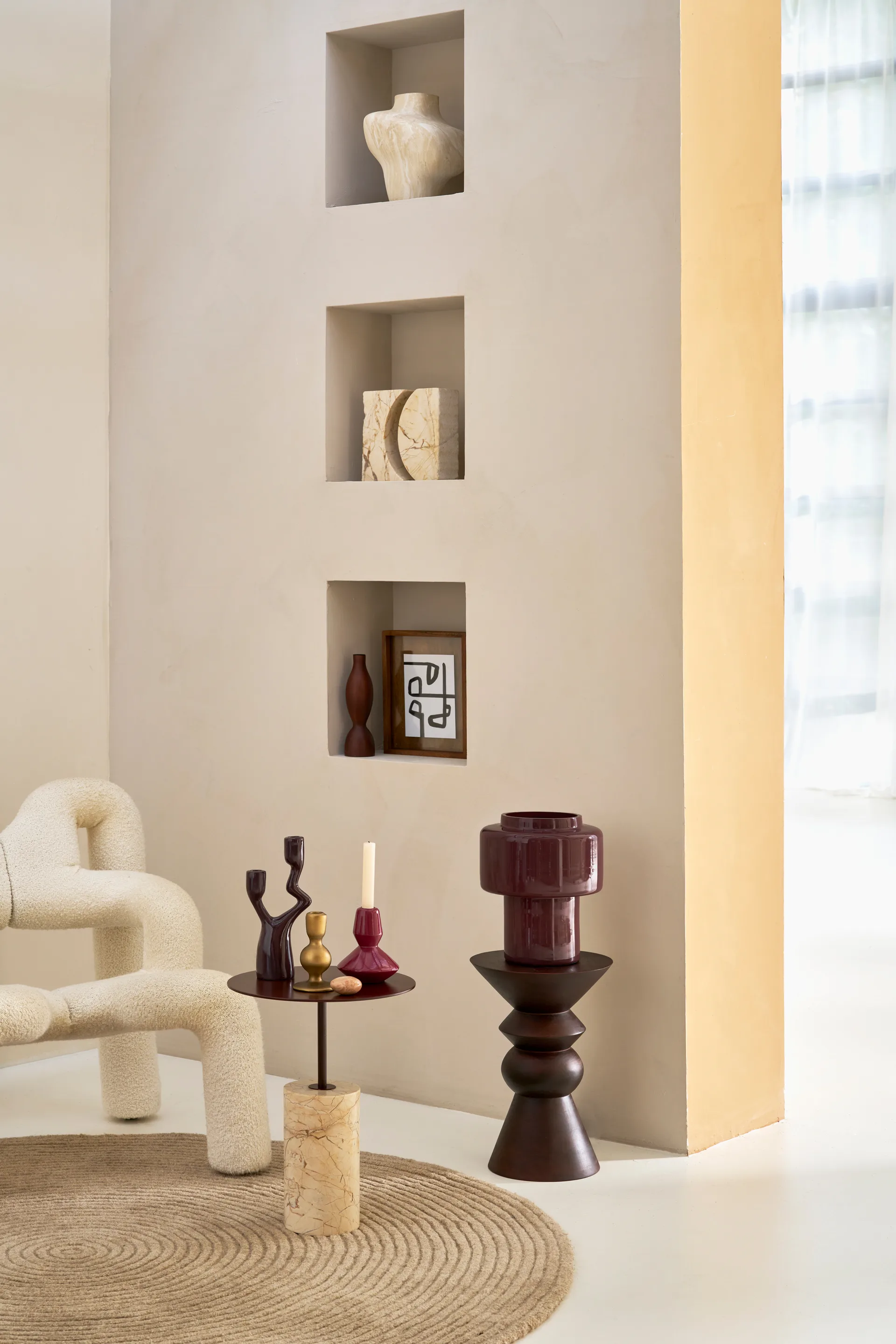 Επιτραπέζιο φωτιστικό Finn Ø26x30 cm, Brown URBAN NATURE CULTURE