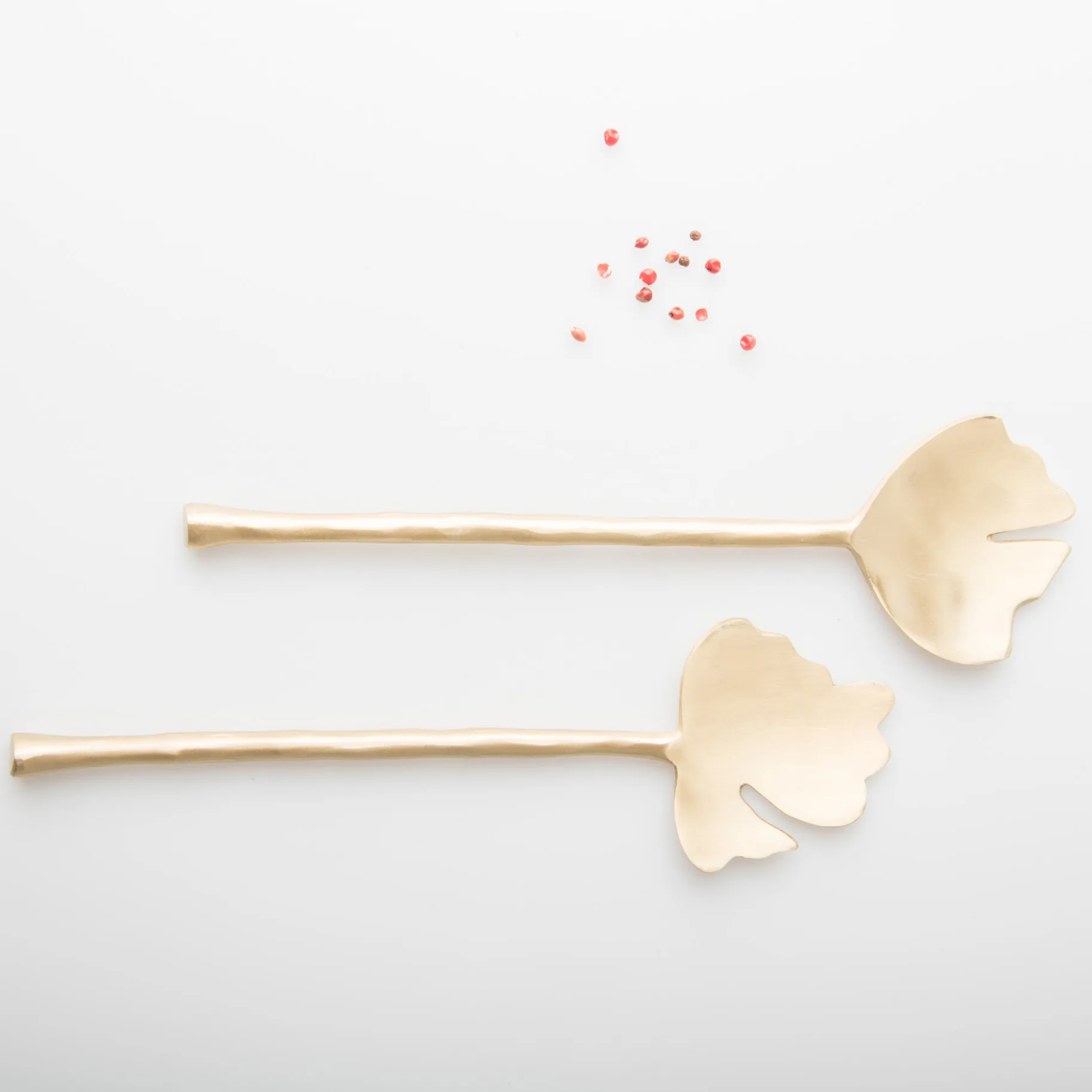 Leaves μαχαιροπίρουνα σαλάτας 2 τεμάχια, Ορείχαλκος URBAN NATURE CULTURE