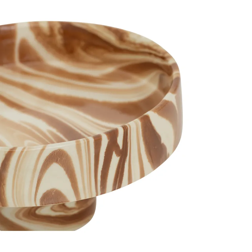 Moon διακοσμητικό μπολ Ø26 εκ., Καφέ-λευκό URBAN NATURE CULTURE