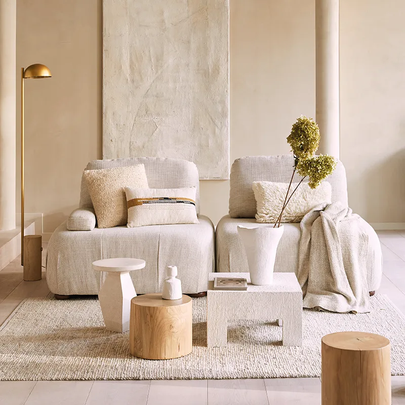 Κάλυμμα κρεβατιού Urban Nature Culture 220x220 cm, Natural URBAN NATURE CULTURE