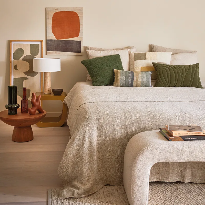 Κάλυμμα κρεβατιού Urban Nature Culture 220x220 cm, Natural URBAN NATURE CULTURE