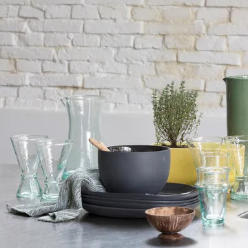 Wine γυάλινο ανακυκλωμένο ποτήρι μεσαίο - Διαφανές-πράσινο - URBAN NATURE CULTURE