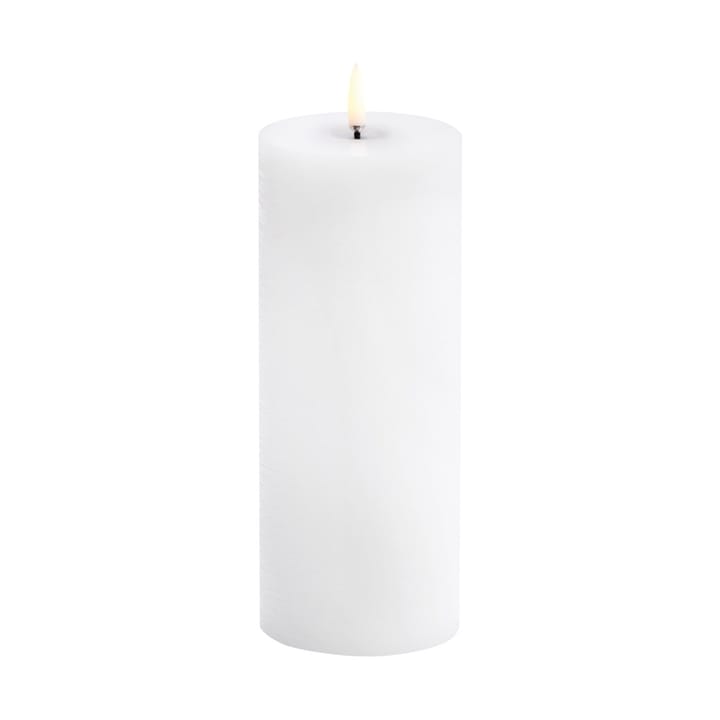 Uyuni LED κερί melted - Λευκή ρουστίκ, Ø7,8x20 εκ. - Uyuni Lighting