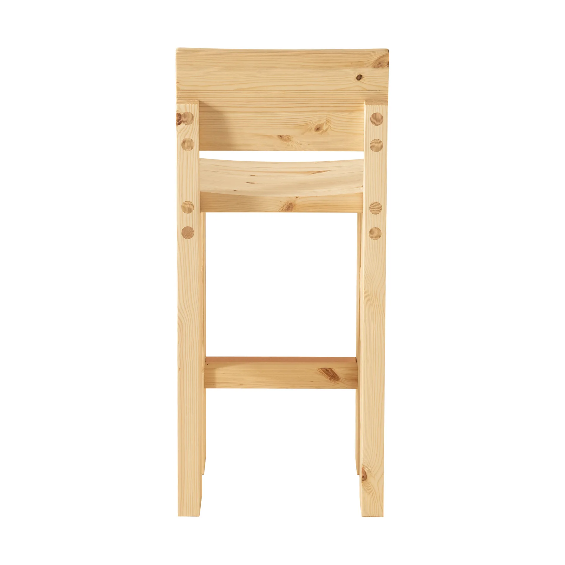 001 Bar Stool σκαμπό μπαρ, Ματ λαδωμένο με κερί πεύκο, 65 cm Vaarnii