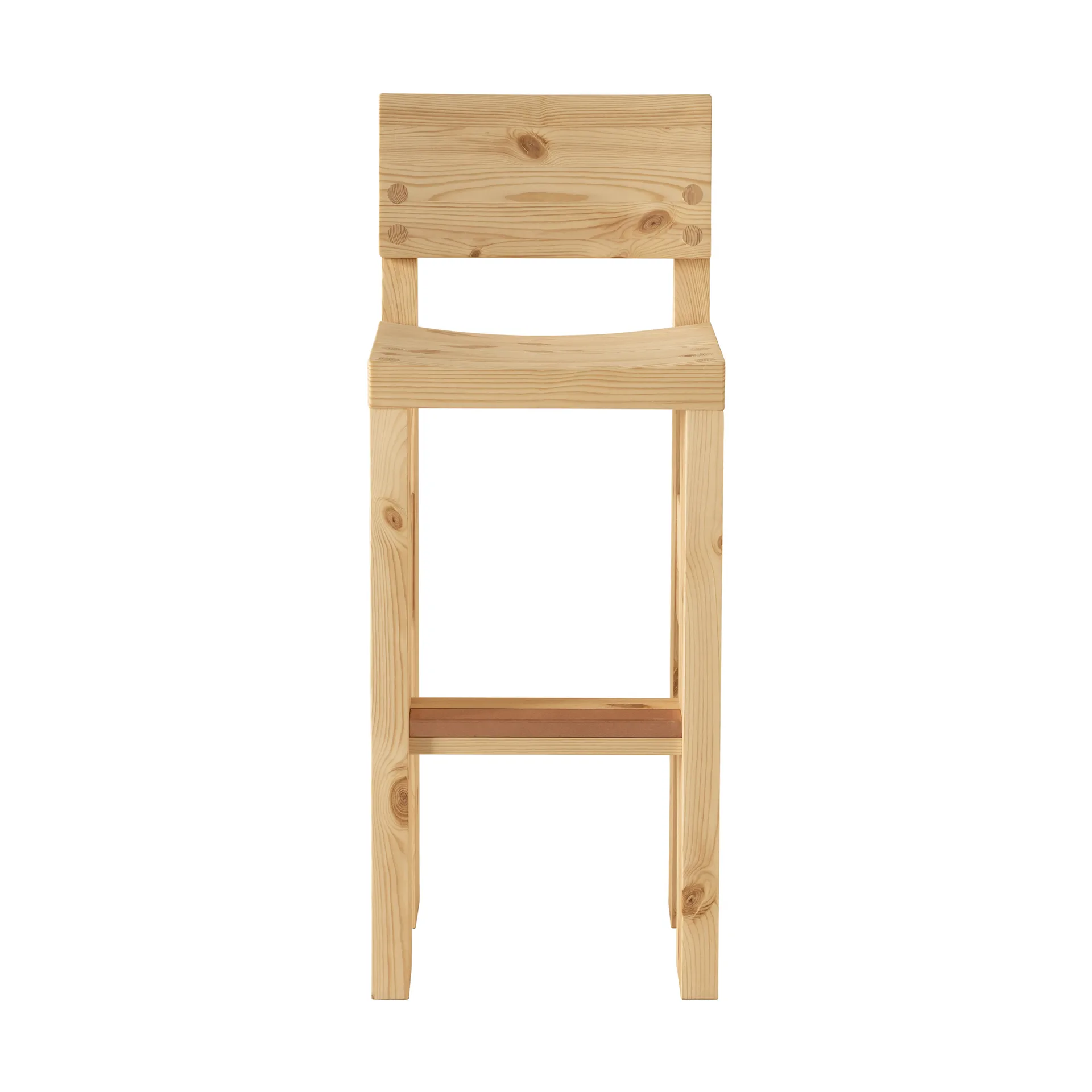 001 Bar Stool σκαμπό μπαρ, Ματ λαδωμένο κερωμένο πεύκο, 75 εκ. Vaarnii