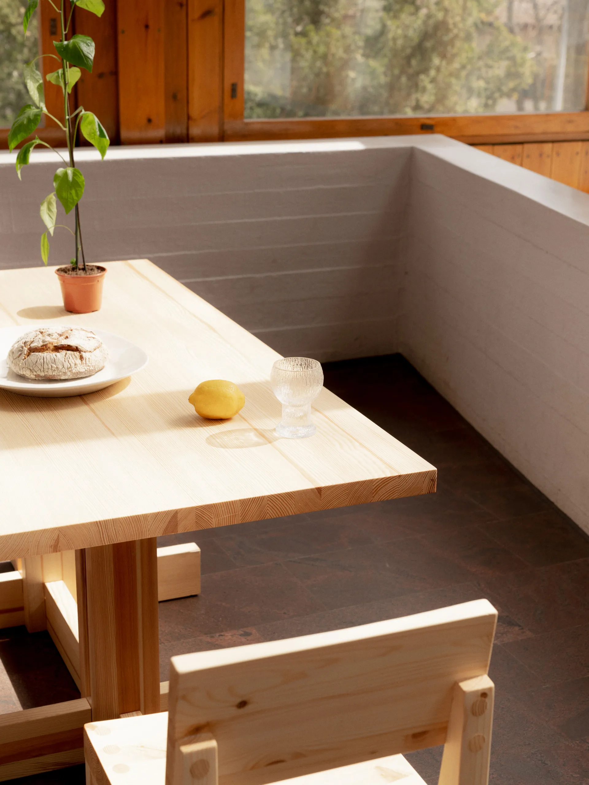 001 Dining Chair καρέκλα, Ματ ελαιωμένο κερωμένο πεύκο Vaarnii