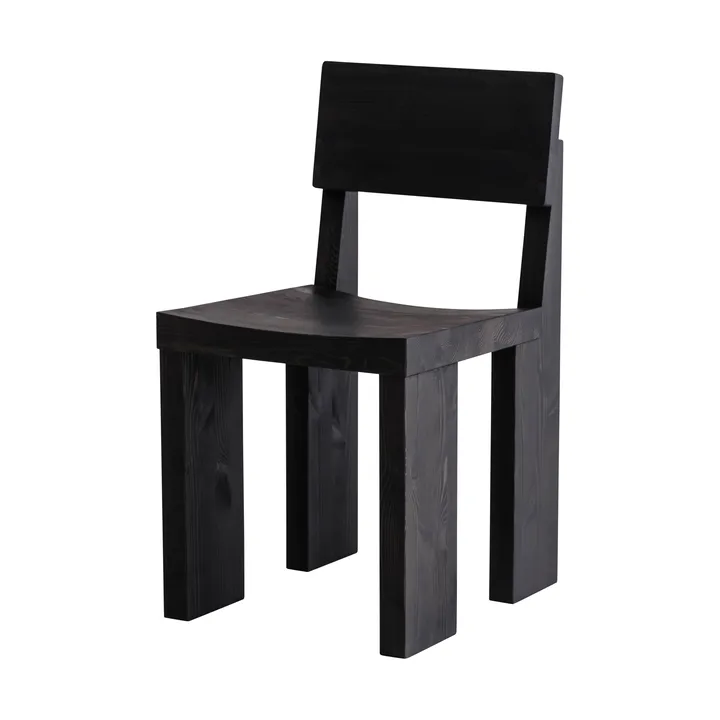 001 Dining Chair καρέκλα - Μαύρη βαμμένη πεύκη - Vaarnii