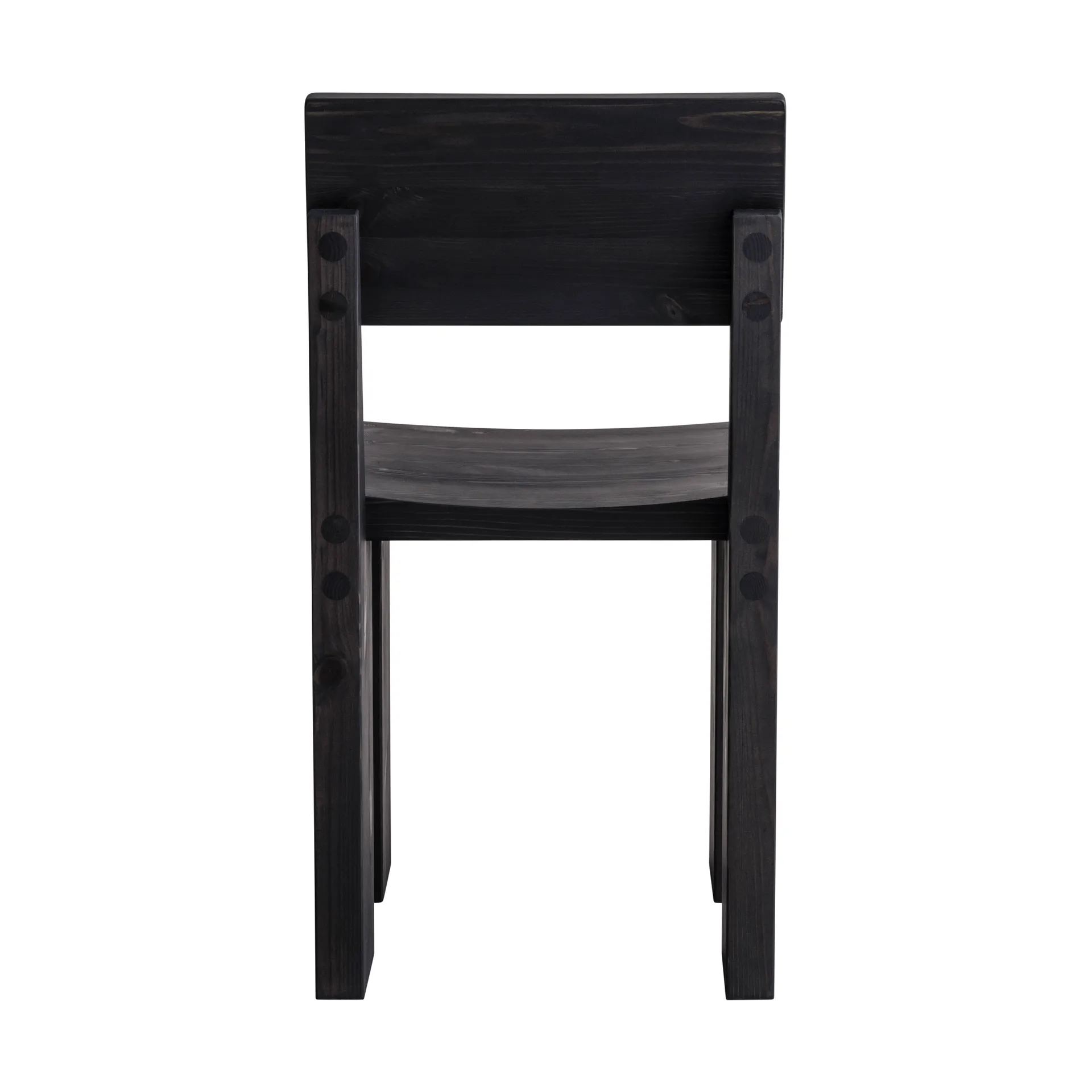 001 Dining Chair καρέκλα, Μαύρη βαμμένη πεύκη Vaarnii