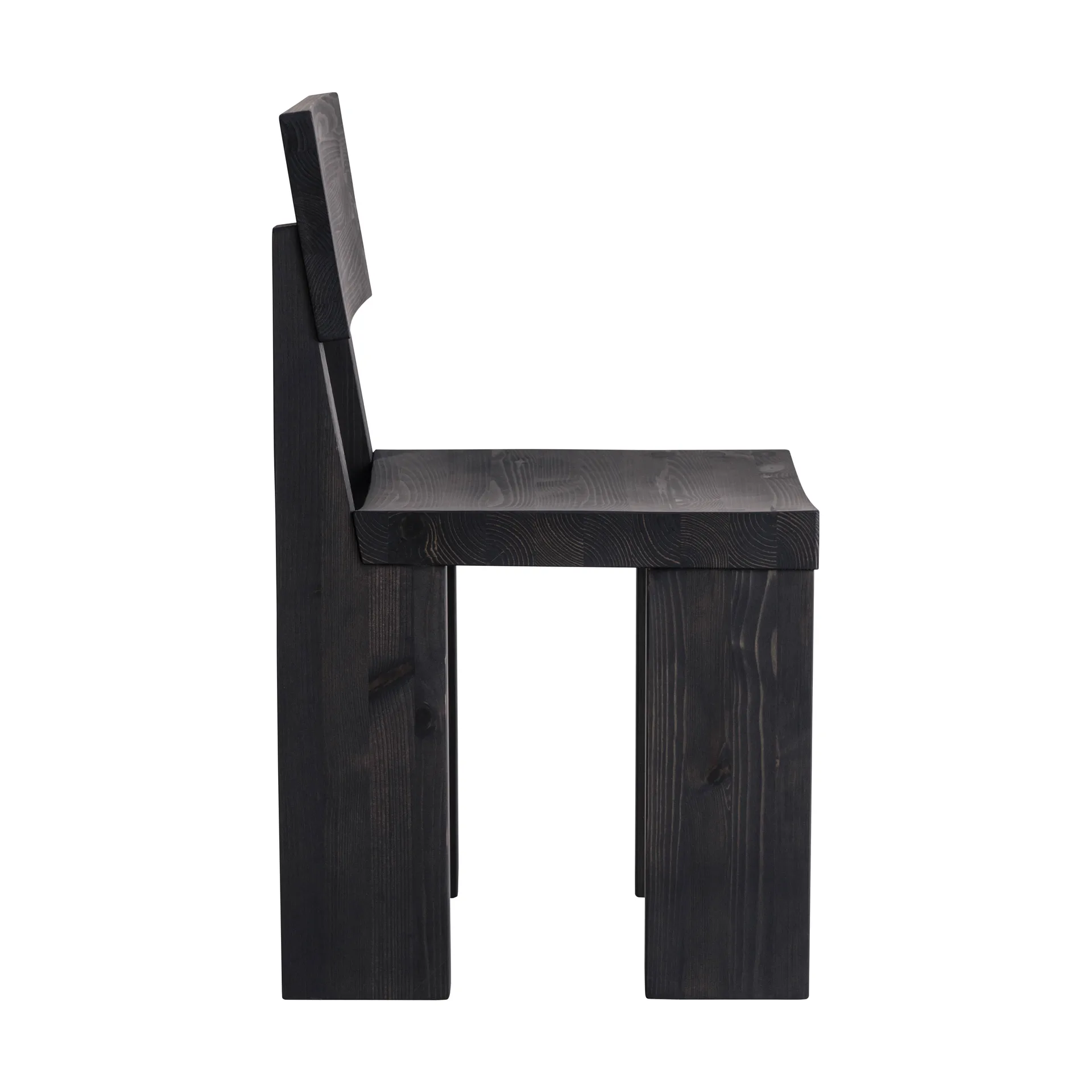 001 Dining Chair καρέκλα, Μαύρη βαμμένη πεύκη Vaarnii