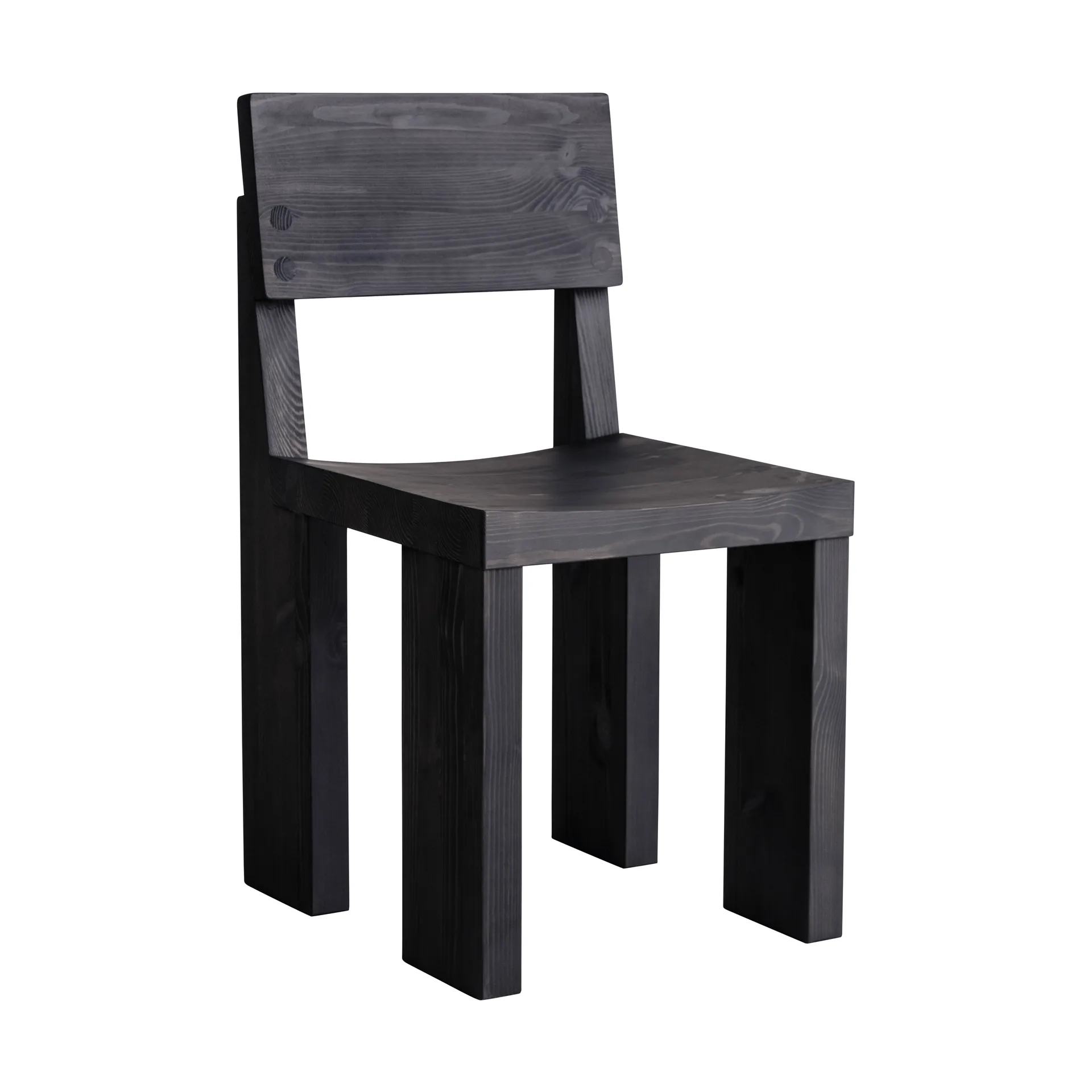 001 Dining Chair καρέκλα, Μαύρη βαμμένη πεύκη Vaarnii