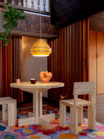 001 Dining Table τραπέζι φαγητού - Ματ ελαιώδες κερωμένο πεύκο, Ø100x74 εκ. - Vaarnii