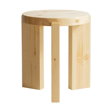 001 Stool σκαμπό - Ματ λαδοκερωμένη πεύκη, Ø40x44 εκ. - Vaarnii