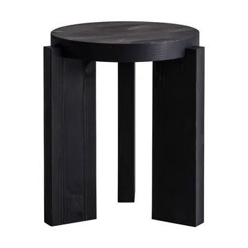 001 Stool σκαμπό - Μαύρο-βαμμένο πεύκο, Ø40x44 εκ. - Vaarnii
