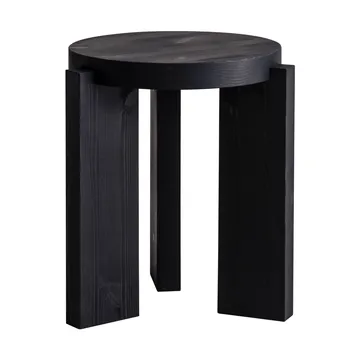001 Stool σκαμπό - Μαύρο-βαμμένο πεύκο, Ø40x44 εκ. - Vaarnii