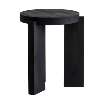 001 Stool σκαμπό - Μαύρο-βαμμένο πεύκο, Ø40x44 εκ. - Vaarnii