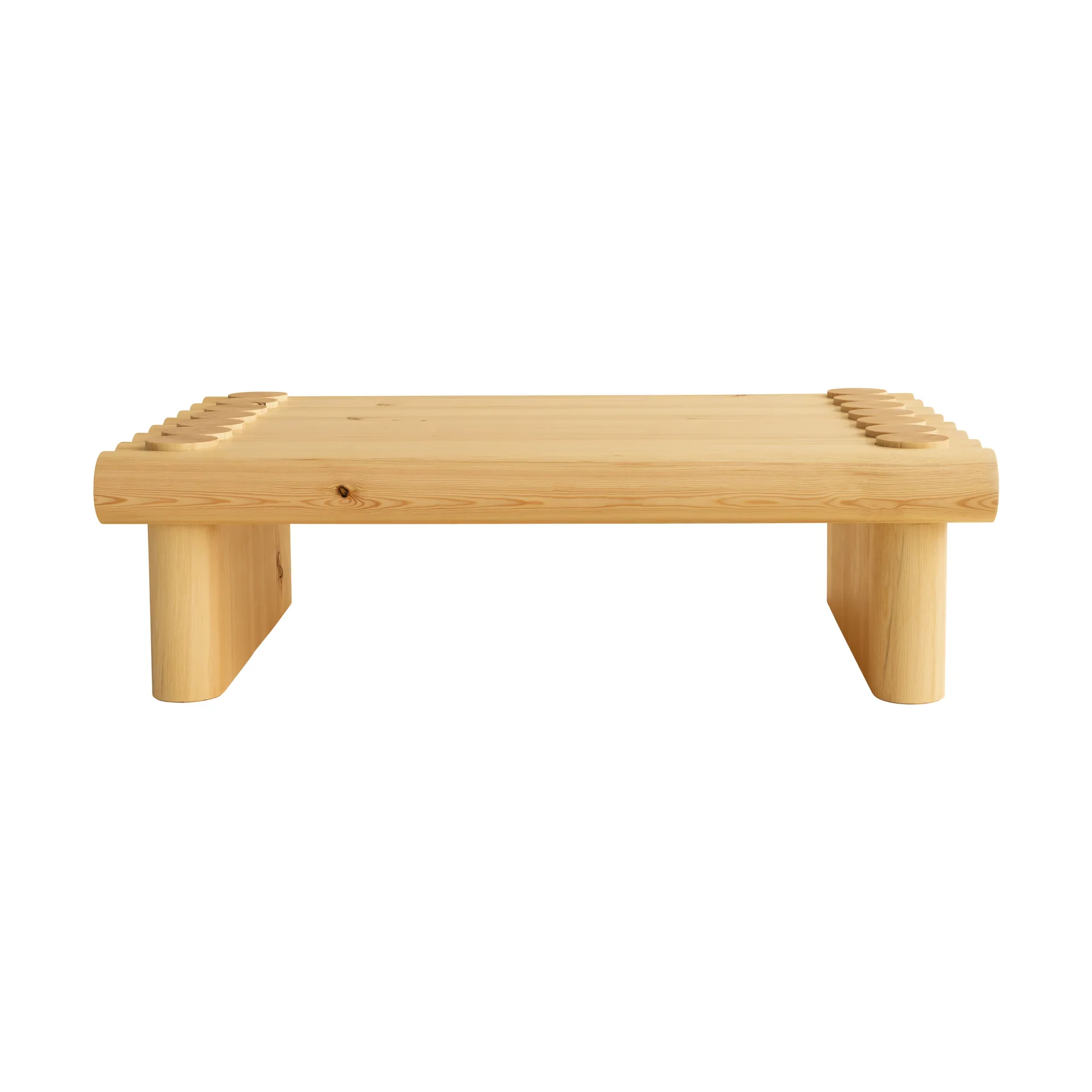 004 Coffee Table τραπεζάκι σαλονιού, Ματ λαδωμένο κερωμένο πεύκο, 120x80x35 εκ. Vaarnii