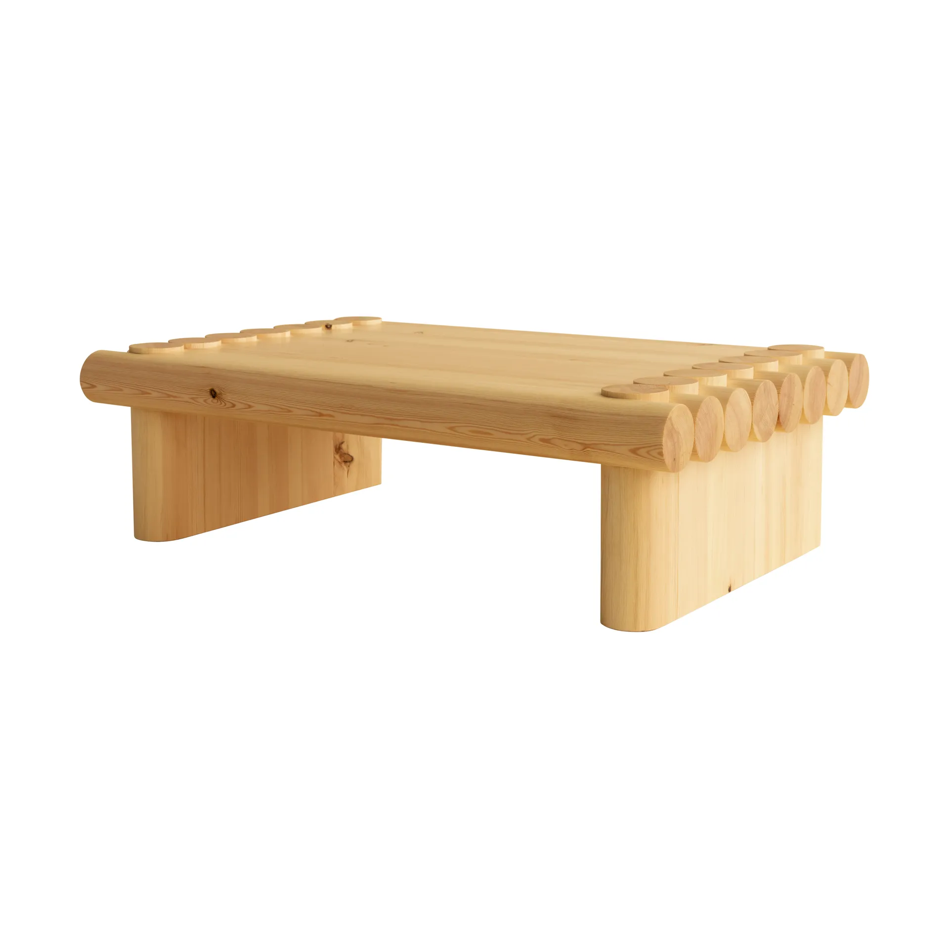 004 Coffee Table τραπεζάκι σαλονιού, Ματ λαδωμένο κερωμένο πεύκο, 120x80x35 εκ. Vaarnii