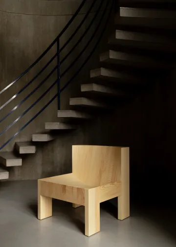 005 Lounge Chair πολυθρόνα lounge - Ματ ελαιωμένο κερωμένο πεύκο - Vaarnii