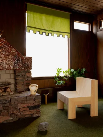 005 Lounge Chair πολυθρόνα lounge - Ματ ελαιωμένο κερωμένο πεύκο - Vaarnii