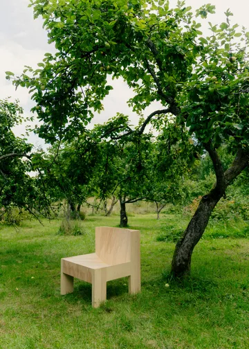 005 Lounge Chair πολυθρόνα lounge - Ματ ελαιωμένο κερωμένο πεύκο - Vaarnii