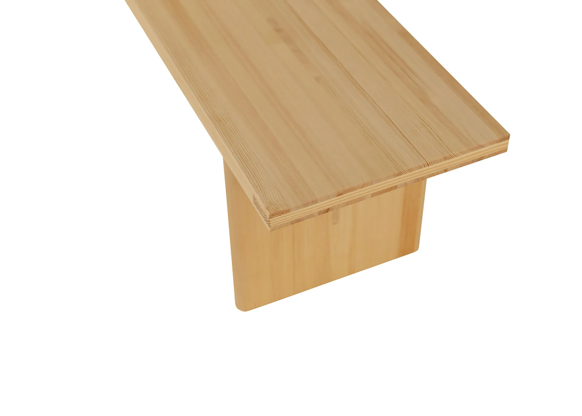 012 Kolmio Bench παγκάκι, Ματ λαδωμένο κερωμένο πεύκο, 176x42x45 εκ. Vaarnii