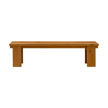 013 Osa Outdoor Bench παγκάκι - Θερμικά επεξεργασμένο πεύκο, 182x37x49 εκ. - Vaarnii