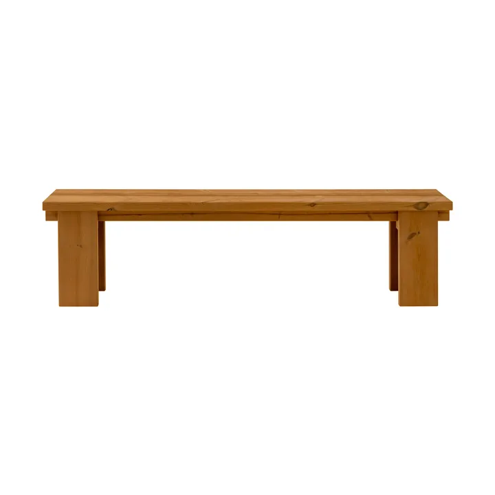 013 Osa Outdoor Bench παγκάκι - Θερμικά επεξεργασμένο πεύκο, 182x37x49 εκ. - Vaarnii