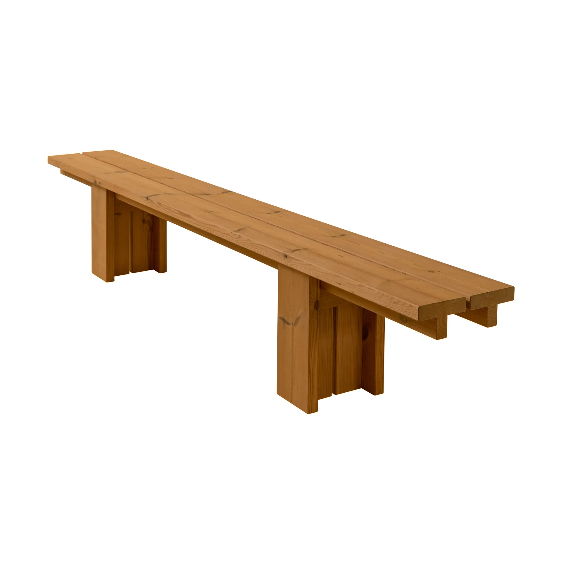 013 Osa Outdoor Bench παγκάκι, Θερμικά επεξεργασμένη πεύκη, 270x37x49 cm Vaarnii