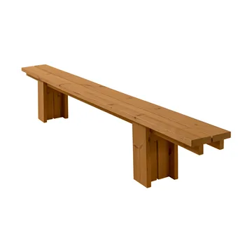 013 Osa Outdoor Bench παγκάκι - Θερμικά επεξεργασμένο πεύκο, 333x37x49 cm - Vaarnii