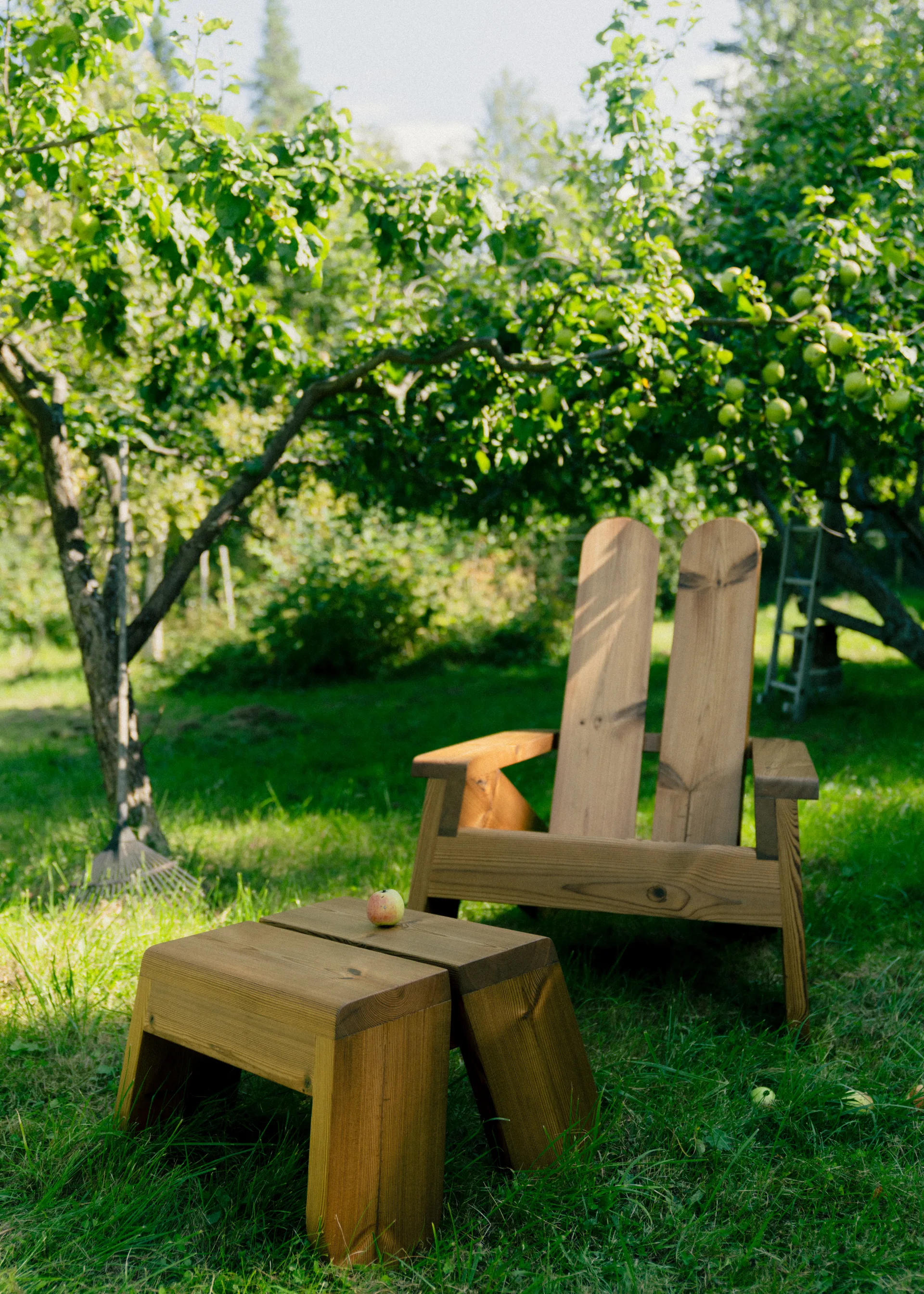 015 Peace Outdoor Foot Stool σκαμπό ποδιών, Θερμικά επεξεργασμένη πεύκη Vaarnii