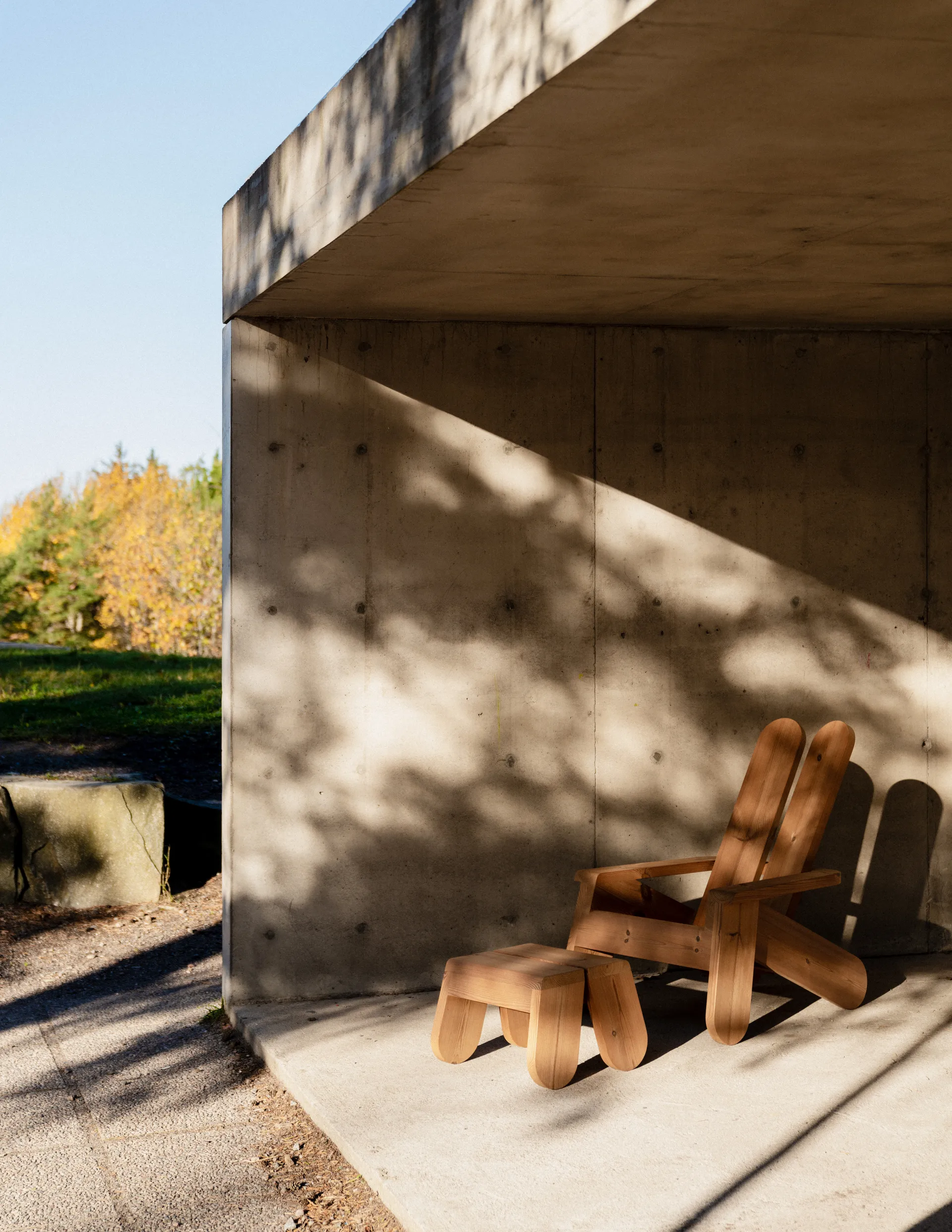 015 Peace Outdoor Lounge Chair πολυθρόνα lounge, Θερμικά επεξεργασμένη πεύκη Vaarnii