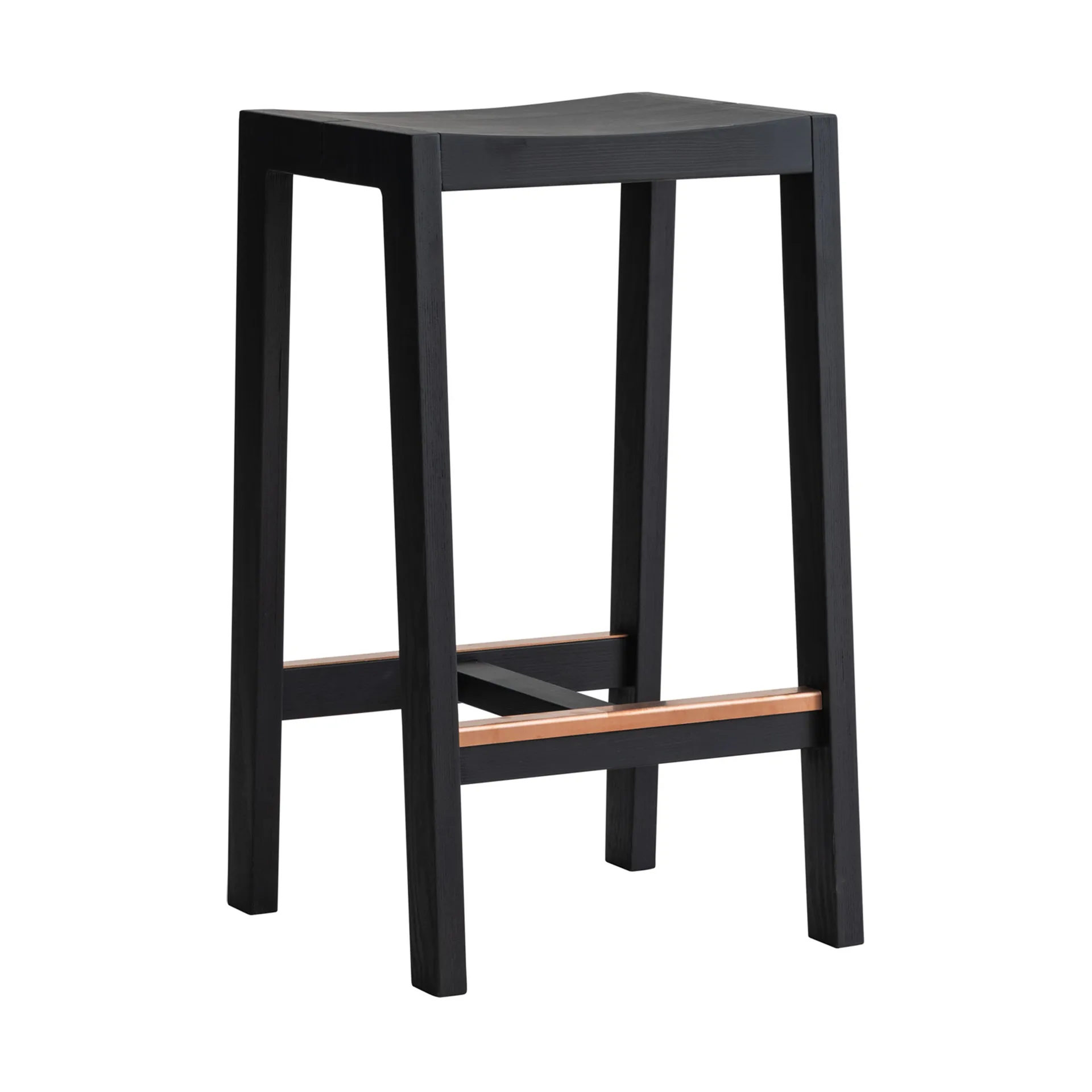 016 Maasto Bar Stool σκαμπό μπαρ, Μαύρη βαμμένη πεύκη, 65 εκ. Vaarnii