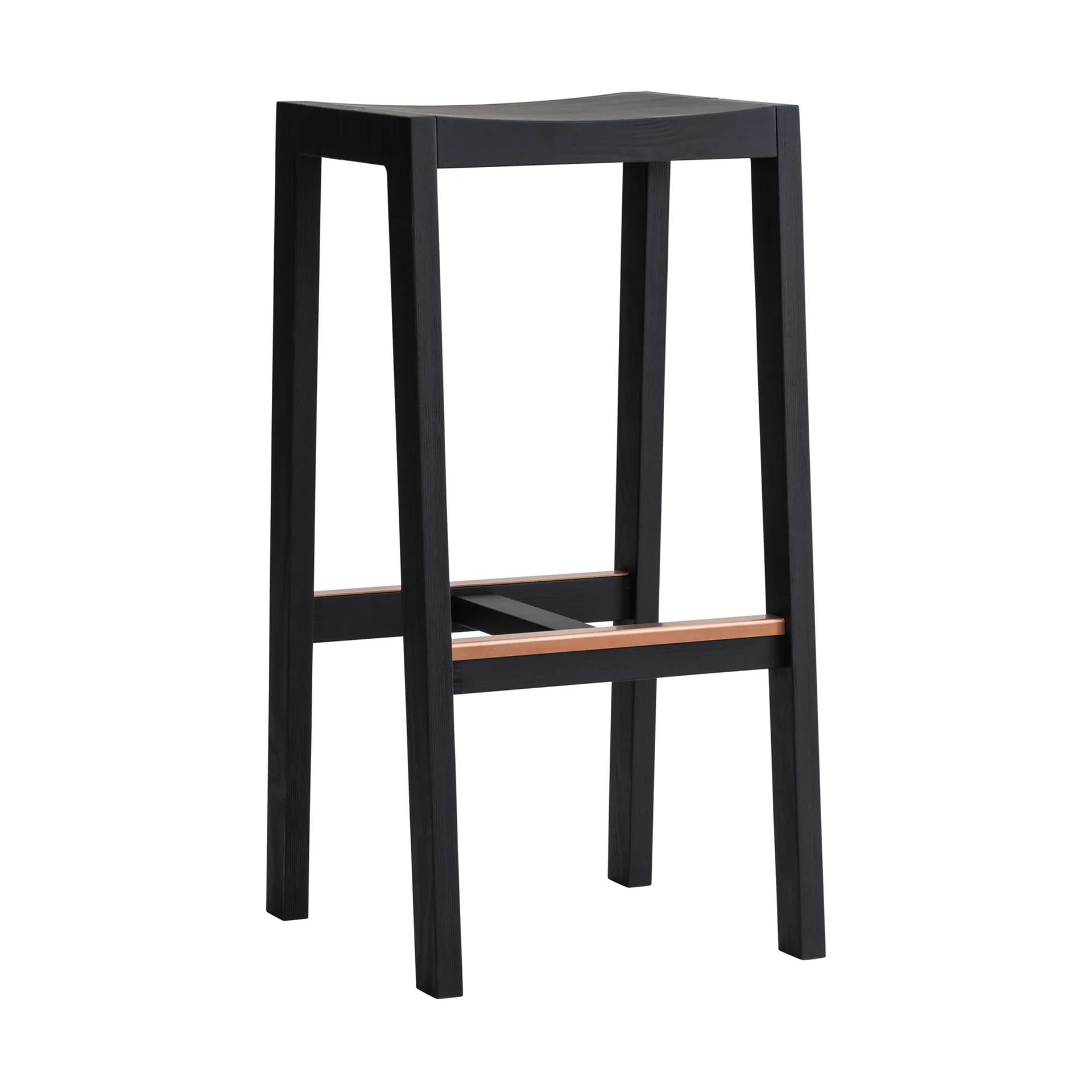 016 Maasto Bar Stool σκαμπό μπαρ, Μαυροβαμμένο πεύκο, 75 cm Vaarnii