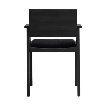 016 Maasto Dining Armchair πολυθρόνα τραπεζαρίας - Μαύρο-βαμμένο πεύκο, επενδεδυμένο μπροστινό μέρος σε μαύρο - Vaarnii
