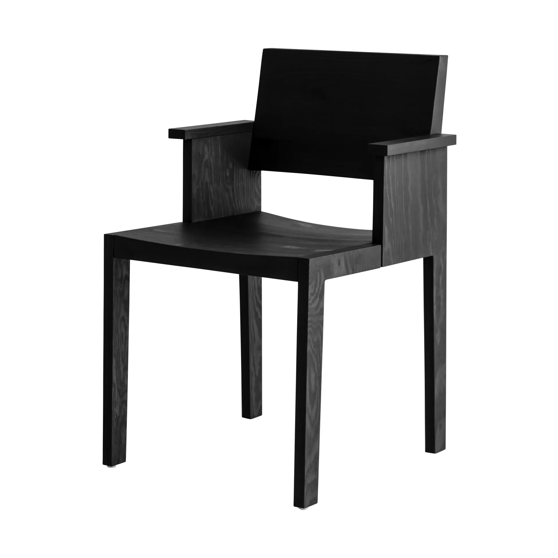 016 Maasto Dining Armchair πολυθρόνα τραπεζαρίας, Μαύρη βαμμένη πεύκη Vaarnii