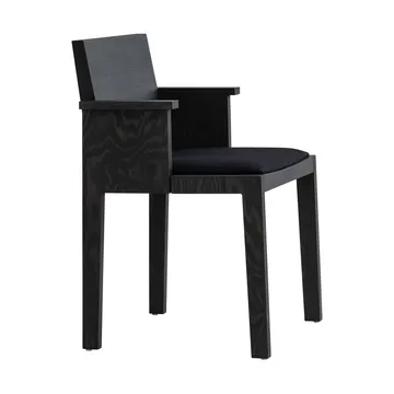 016 Maasto Dining Armchair πολυθρόνα τραπεζαρίας - Μαύρη βαμμένη πεύκη, επενδεδυμένο κάθισμα μαύρο - Vaarnii